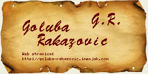 Goluba Rakazović vizit kartica
